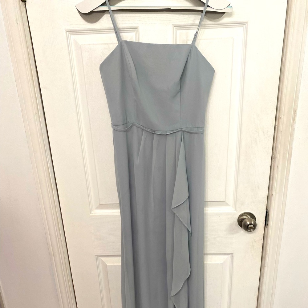 Spaghetti Strap Bridesmaid Dress with Cascade